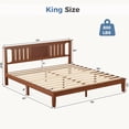 thumbnail image 7 of CONCETTA King Size Solid Wood Platform Bed with Headboard & 8”underbed storage, No Box Spring Needed, Wood Slat Support, Dark Brown Finish for Modern Bedroom, 7 of 7