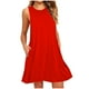 thumbnail image 5 of Vestido de Verano de Manga Corta para las Mujeres Mini Cuello Redondo Sólido, Moda Casual Poliéster de Fiesta, 5 of 7