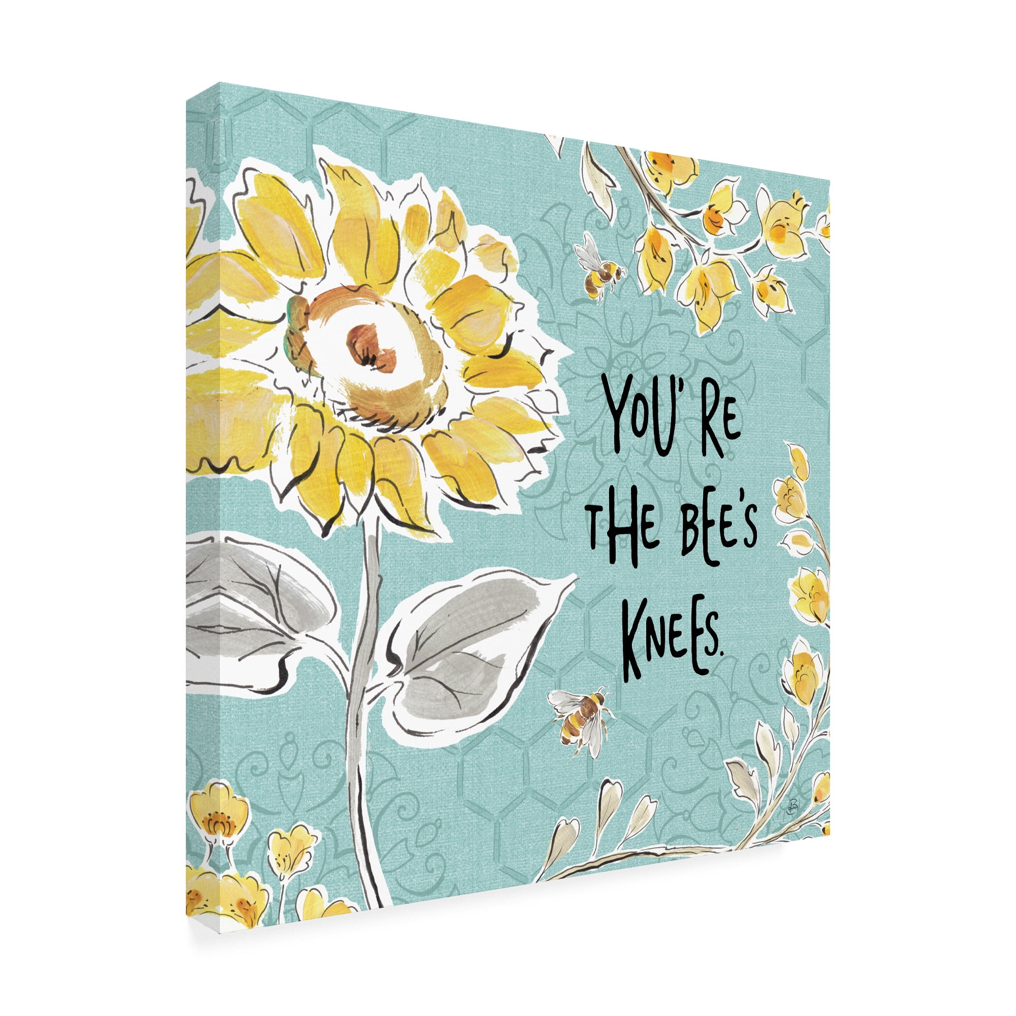 Trademark Fine Art 'Bee Happy II Linen' Canvas Art by Daphne Brissonnet