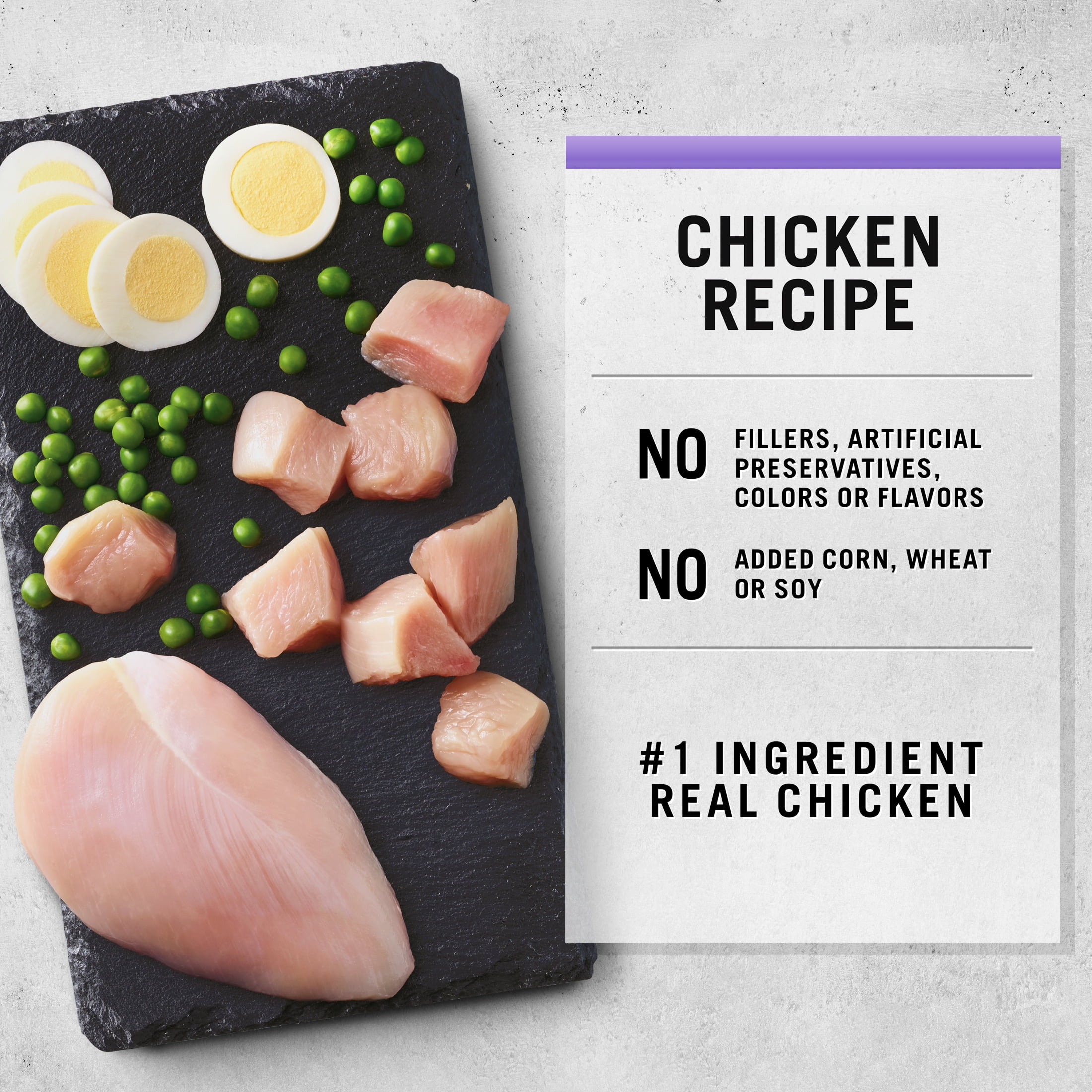 Pure Balance Chicken Flavor Dry Cat Food for Adult, Grain-Free, 3 lb. Packet
