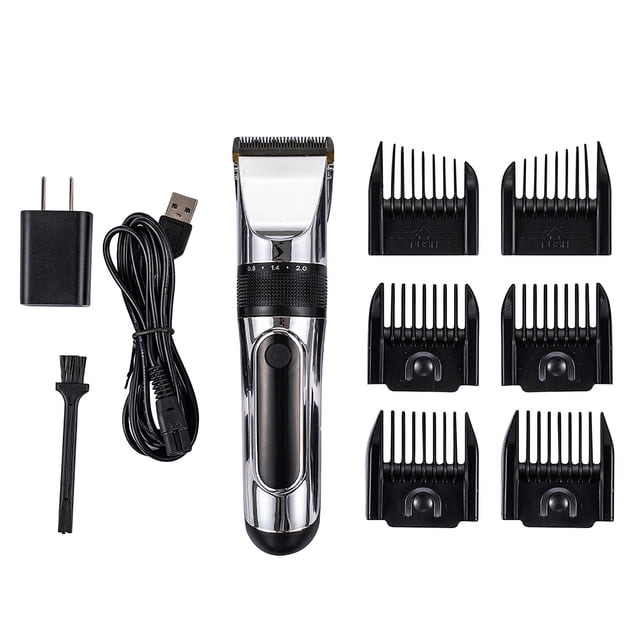 Hair Cutting Groomer Kit for Men Hair Cutting Kit Mustache Trimmer Electric Rechargeable Barber Kit LCD Digital Display Screen Hair Trimmer Quiet Waterproof Cordless Hair Shear Kit