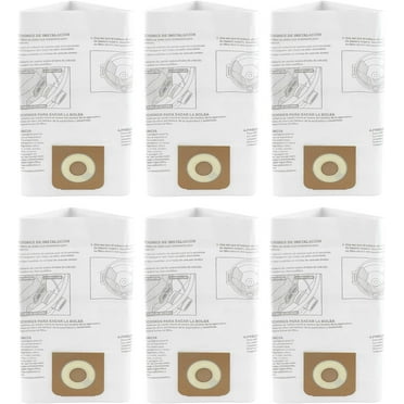 16 and 20 Gallon Wet/Dry Vacuum Collection Bags replace for Craftsman CMXZVBE38749, Universal Vacuum Filter Bags, 6 Pack