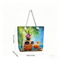 thumbnail image 3 of Beach Tote Bag For Women Large Canvas Beach Bag With Rope Handle Waterproof Sandproof Summer Tote Bag For Travel, 3 of 6