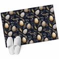 thumbnail image 2 of Vintage Easter Eggs 2'x3' Washable Rug, Spring Botanical Leaves Black Non-Slip Soft Doormat Area Rugs for Entrance Bathroom Bedsides, StainResistant Carpet for Kitchen Bedroom, Entryway Floor Mat, 2 of 9