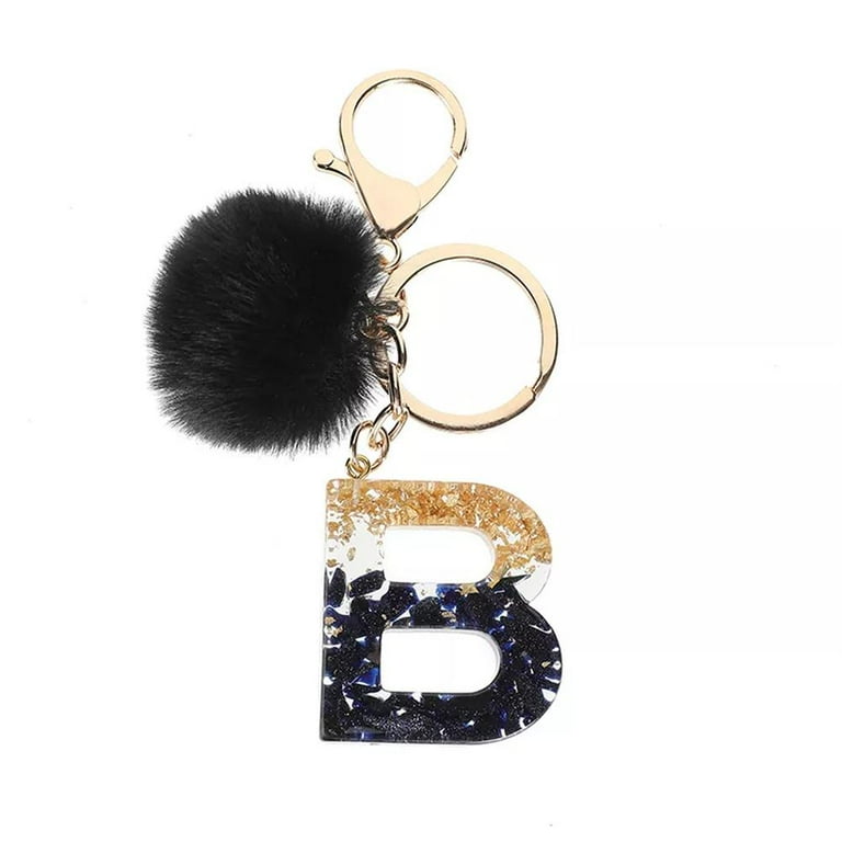 Accessories, Pom Pom Keychain With Letter A