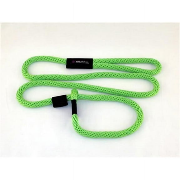 Soft Lines  Dog Slip Leash 0.5 In. Diameter By 8 Ft. - Lime Green