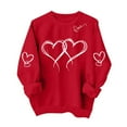thumbnail image 2 of Xuyuer Kindness Heart Sweatshirt Love Heart Graphic Tees Valentine's Vibes Love Long Sleeve Shirts Tops, 2 of 7