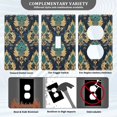 thumbnail image 3 of Yayeee Duplex Wall Plate 1-Gang 4.5"x2.7" Home Receptacle Light Switch Decorative Outlet Cover, Green Peacock Pattern, 3 of 7