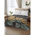 thumbnail image 2 of Summer Sunflowers Queen Size Flat Sheet, Wrinkleproof & Fadeproof Cooling Flat Bed Sheet Only, Farmhouse Cartoon Botanical Flowers Breathable Soft Bedding Top Sheets 90 x 102 Inches, 2 of 8