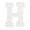 H, variant on 12 Pack: 4.75" White Wood Letter by Make Market