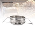 thumbnail image 5 of Suodoka Stainless Steel Honey Strainer, Double Sieve Mesh Filter Beekeeping Equipment Tools for Pure Honey Extraction (9.8 x 9.8 inches / 25 x 25 cm), Silver, 5 of 9