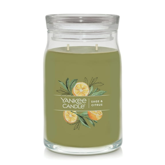 Yankee Candle Signature Large 2-Wick Candle, Sage & Citrus, 20 oz