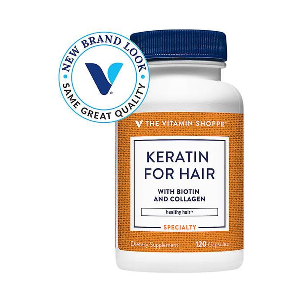 The Vitamin Shoppe Keratin For Hair with Biotin Collagen, Supports