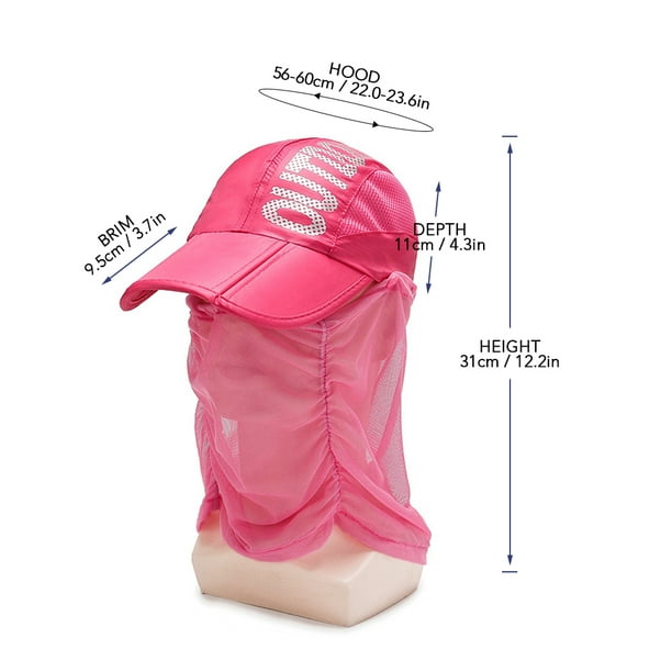 Detachable Mesh Hat Sunblock Hat Breathable Cap for Outdoor