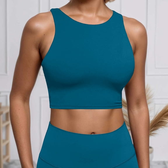 Shachafan Built In Padded Top Racerback Vest Sports Bra Open Back Top Men