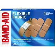 Band Aid J&J Flexible Fabric Adhesive Bandages, 1" x 3", 100 per Box