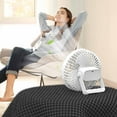 thumbnail image 3 of Needhep Velocity Floor Fan,Fans for Home Bedroom, Cordless Fan Rechargeable, Desktop Fans for Office Quiet, Desk Fan Bladeless (White), 3 of 11
