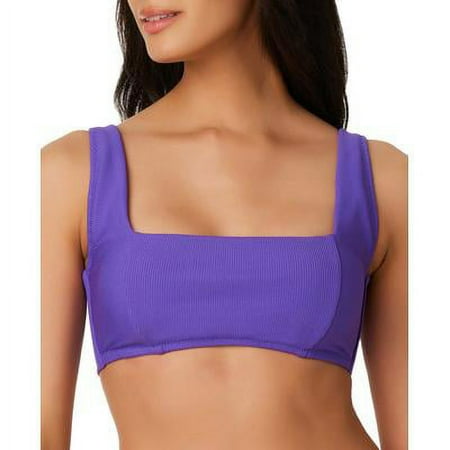 Bar III HIBISCUS Micro Rib Sling Bandeau Bikini Swim Top  US Large