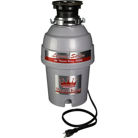 Waste King L-8000 Ez-Mount System, 1 Hp 2800 Rpm, Continuous Feed Garbage Disposal, Jam