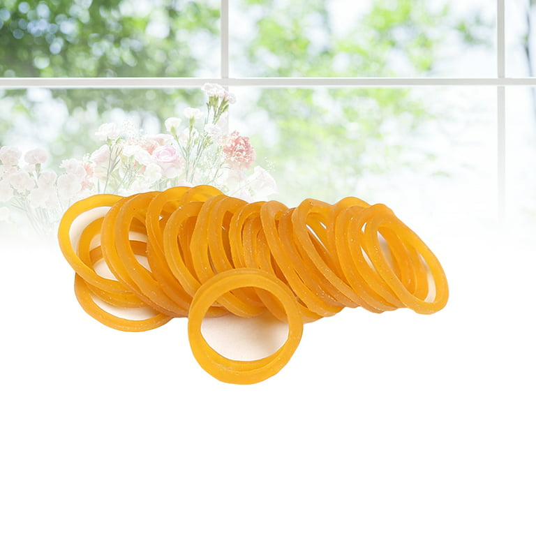 1 Bag 25mm Diameter Rubber Bands Fish Bag Bands Large Elastic Bands for  office and home Supplies ( Yellow ) Thin 