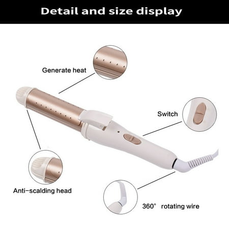 Jeobest Electric Splint Hair Straightener - Hair Curling Rod - Roll Straight Dual-use Electric Splint Curling Iron Hair Straightener Hairdressing Tools MZ