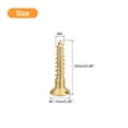 thumbnail image 2 of Uxcell 20Pack M4 x 25mm Brass Slotted Drive Flat Head Wood Screws Self Tapping Screw, 2 of 6
