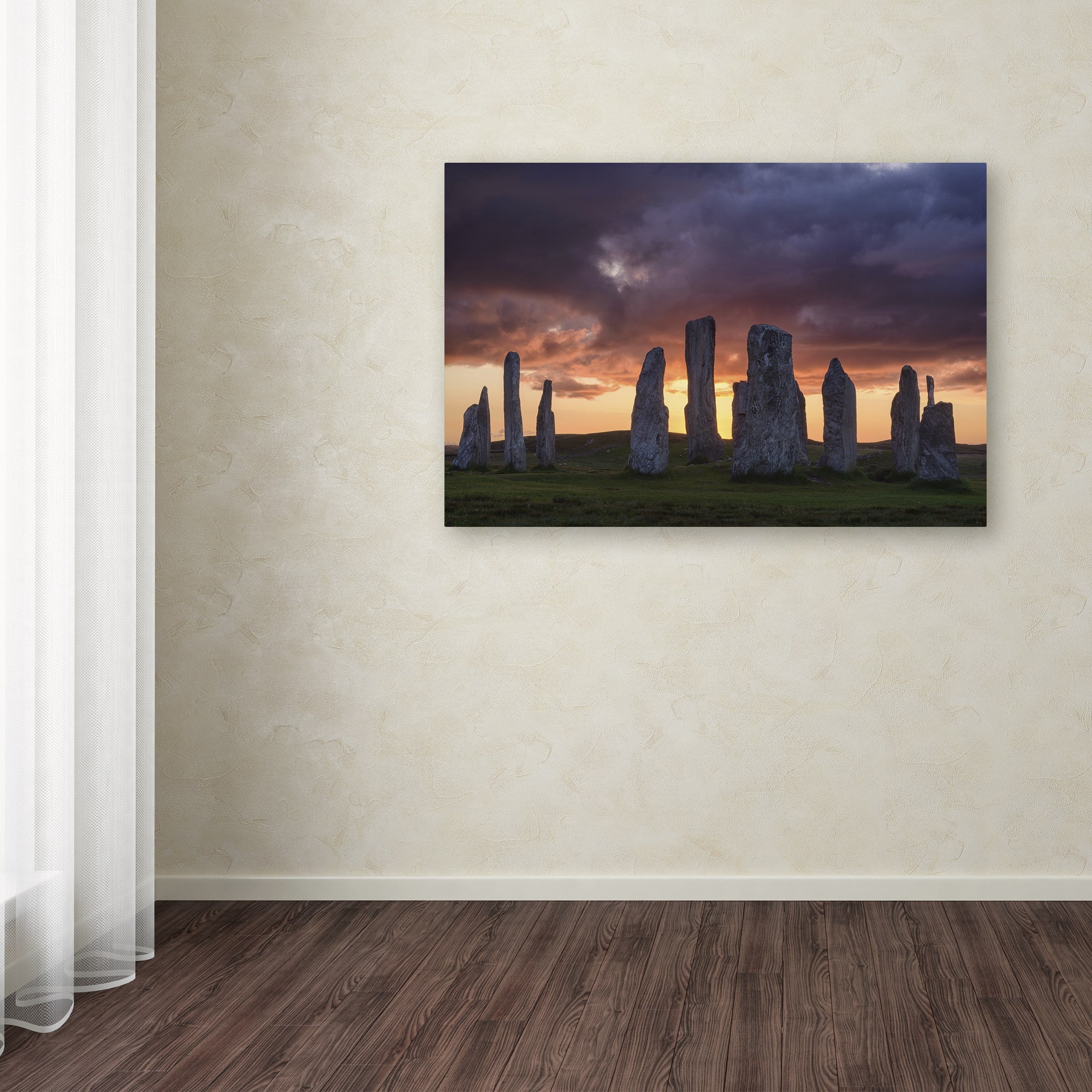 Trademark Fine Art 'Callanish Sunset' Canvas Art by Michael Blanchette Photography