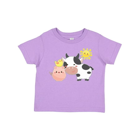 

Inktastic Fun Farm Animals- Cow Pig Chick Gift Toddler Boy or Toddler Girl T-Shirt