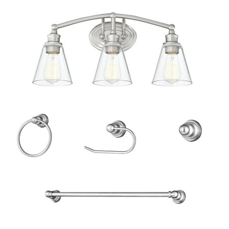 

Unbranded 3 Light Vanity Light Fixture with Bathroom Set - 22.75 x6.85 x10.55