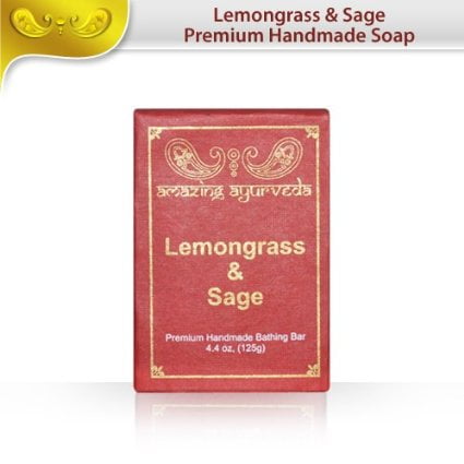 Lemongrass Sage - Premium Handmade Soap- Lemongrass & Sage, 4.4 oz
