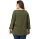 thumbnail image 5 of Blusa con mangas Raglán kimono Agnes Orinda Verde 4XL, 5 of 6