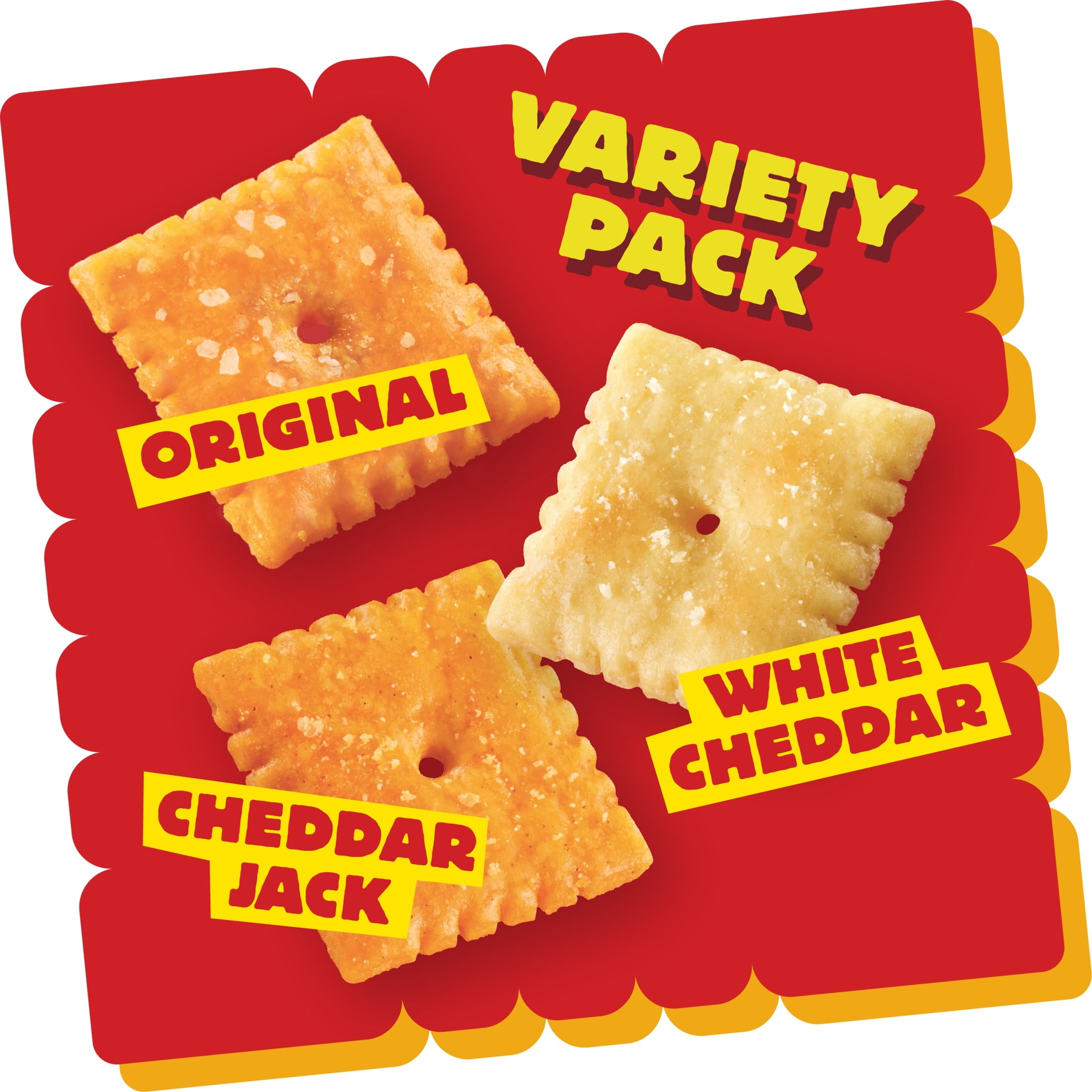 Cheez-It Variety Pack Cheese Crackers, Baked Snack Crackers, 12 Count