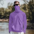 thumbnail image 5 of HAJWOH Sun Protection Shirts for Men with Mask UPF 50+ Fishing Blouses Long Sleeve UV Rash Guard Hiking Lightweight Hoodies, 5 of 7