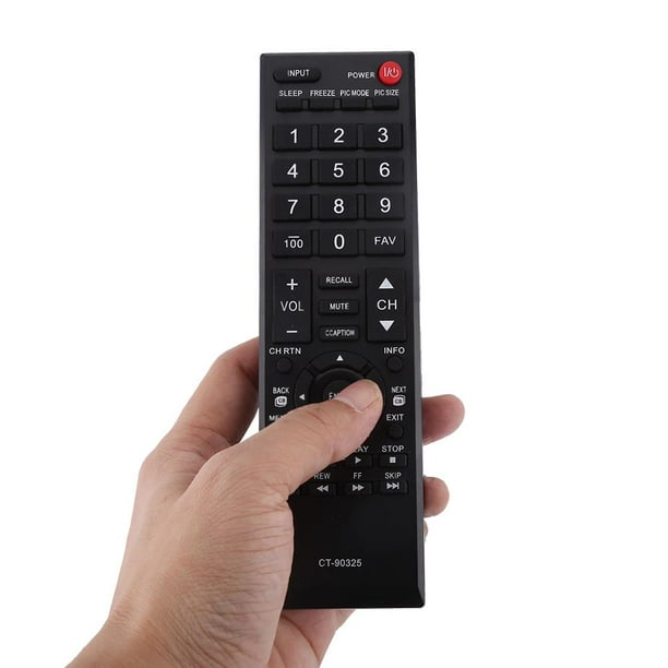 Garosa Télécommande pour Toshiba TV, nouvelle manette télécommandée à la  mode CT-90325 pour Toshiba LCD LCD Smart TV noir, Télécommande universelle  