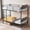 Black, variant on Zimtown Twin over Twin Steel Bunk Beds Frame, 78" x 42" x 65" with Ladder Bedroom Dorm Room for Kids Adult Children
