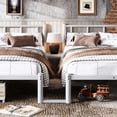 thumbnail image 4 of Bellemave Triple Bunk Bed Frame,3 Twin Size Bunk Bed Can Be Separated into 3 Single Beds for Bedroom，Metal Triple Bed Built-in Shelves for 3 (White), 4 of 9