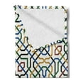 thumbnail image 2 of Moroccan Soft Flannel Fleece Throw Blanket, Traditional Moorish Motif Classic Effects Marrakesh Design Print, Cozy Plush for Indoor and Outdoor Use, 50" x 60", Multicolor, by Ambesonne, 2 of 5