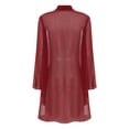 thumbnail image 2 of Oyolan Cardigans Kimono pour Femmes en Mousseline Transparente, Cache-Maillots Décontractés Amples, Boléro Ouvert à l'Avant, Vêtement d'Extérieur Bourgogne P, 2 of 7