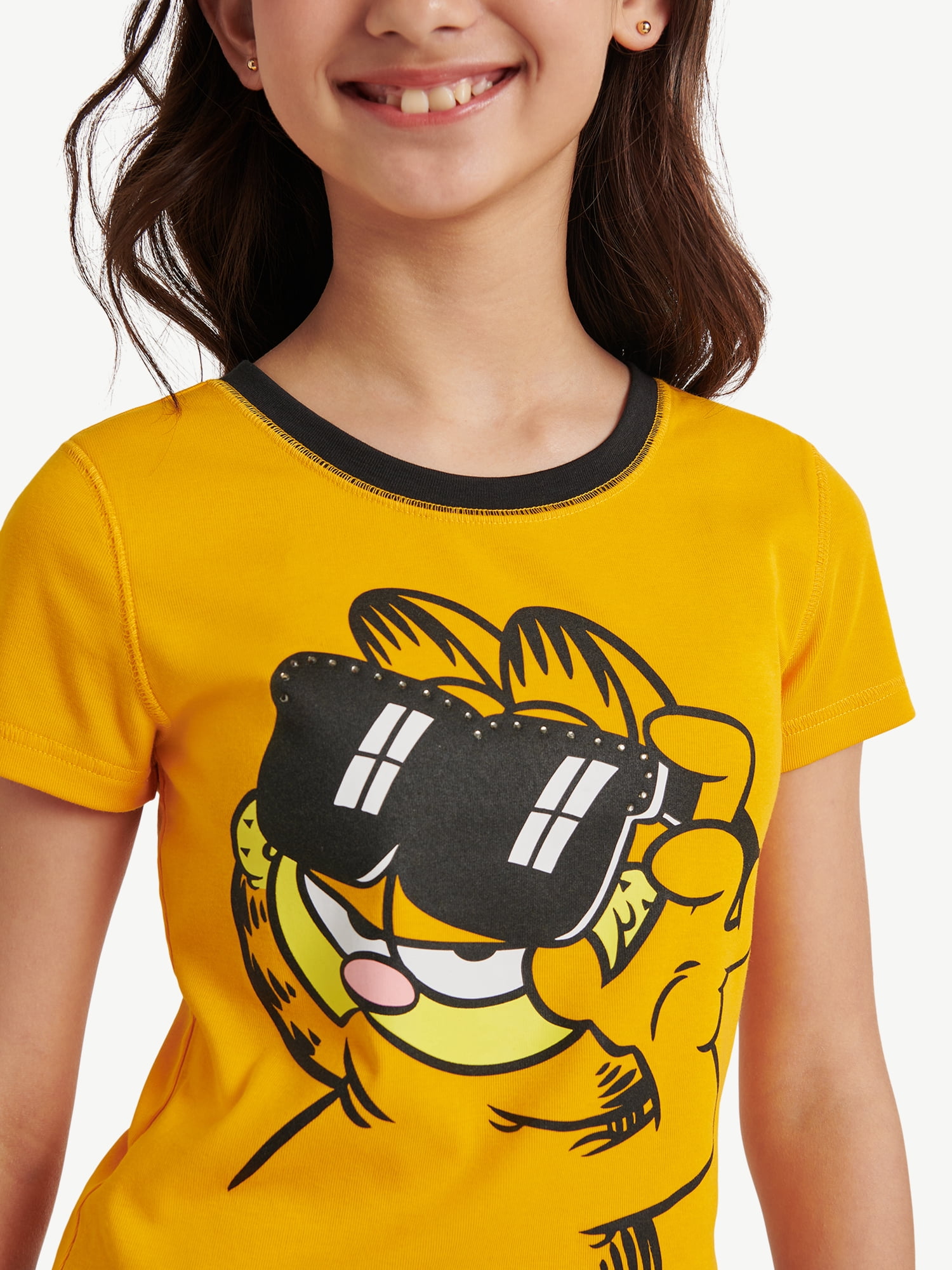 Justice x Garfield Girls Collab Baby Tee, Sizes XS - XLP