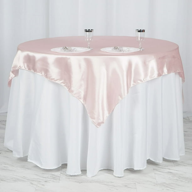 Efavormart 60" SATIN Square Tablecloth Overlay For Wedding Catering