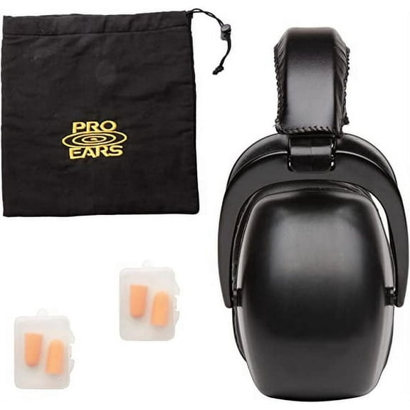 Pro Ears Ultra 30 MRI Kit, MRI-Safe Hearing Protection Earmuffs with Earplugs & Storage Bag, NRR 30 dB