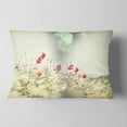 thumbnail image 2 of Designart Red and White Poppy Flowers Field - Flower Throw Pillow - 12x20, 2 of 5