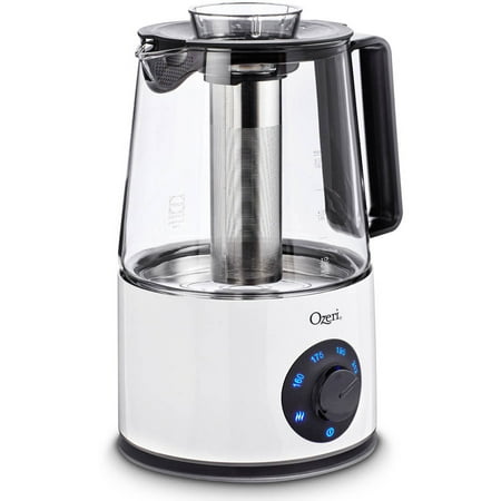 Ozeri Induction 1.5L Tea Maker and Cordless Kettle with Tea Infuser Sieve and SCHOTT Borosilicate Glass Carafe from Germany