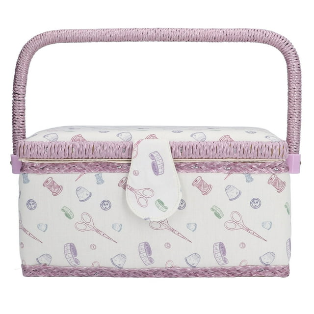 Sewing Box OrganizerSewing Basket Purple Premium Small Sewing Box Sewing Box Finest Materials