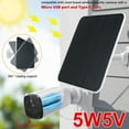 thumbnail image 2 of Cocobaby 5W 5V USB Solar Panel For Security Camera with Micro USB USB-C Port 9.8Ft Cable, 2 of 13