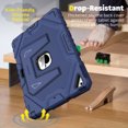 thumbnail image 6 of Fintie Case for iPad 9th Generation (2021) / 8th Gen (2020) / 7th Gen (2019) 10.2 Inch, Protective Fully-Body Rugged Heavy Duty Shockproof Tablet Case with Built-in Stand for Kids, Navy Blue, 6 of 9