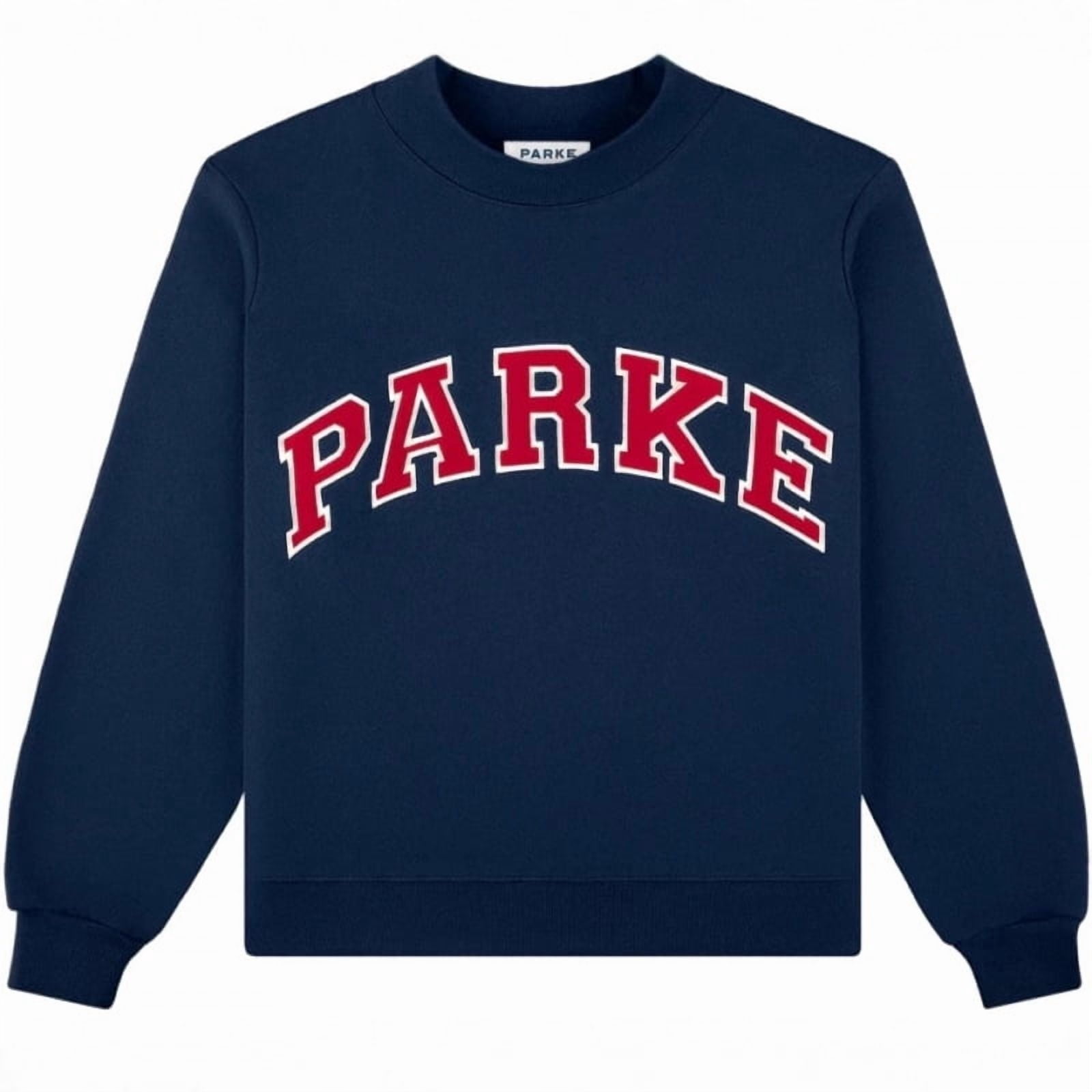 PARKE Unisex Printed Casual Crew Neck Hooded Sweatshirt