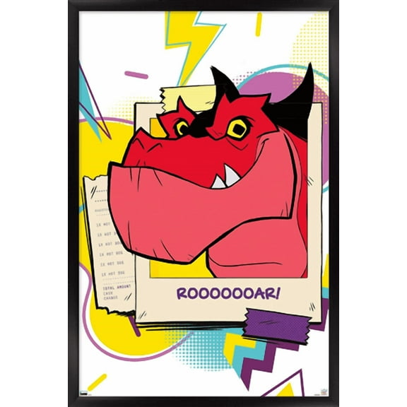Marvel's Moon Girl & Devil Dinosaur - Wave Wall Poster, 14.725" x 22.375" Framed