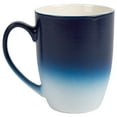 thumbnail image 2 of Elanze Designs He Is Risen Crown of Thorns Cross 12 Ounce Ceramic Laser-Etched Engraved Drinkware Mug, Blue and White Ombre, 2 of 4