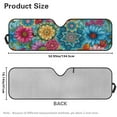 thumbnail image 5 of HUIAOCNG Colorful Flower Windshield Sunshades Sun Visor for UV Rays & Heat Protection, Suitable for Wrangler, Compass, Gladiator & Renegade , Accessories for Jeep Wrangler, X-Small - 60x21 inches, 5 of 6